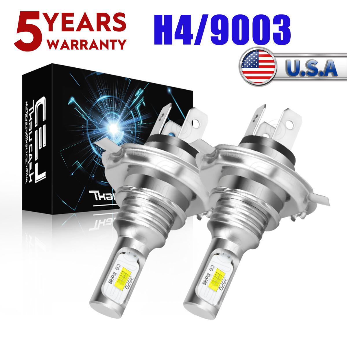 Pair Upgrade High/Low Bean Headlight LED Bulbs for Honda XR650L 1993-2023