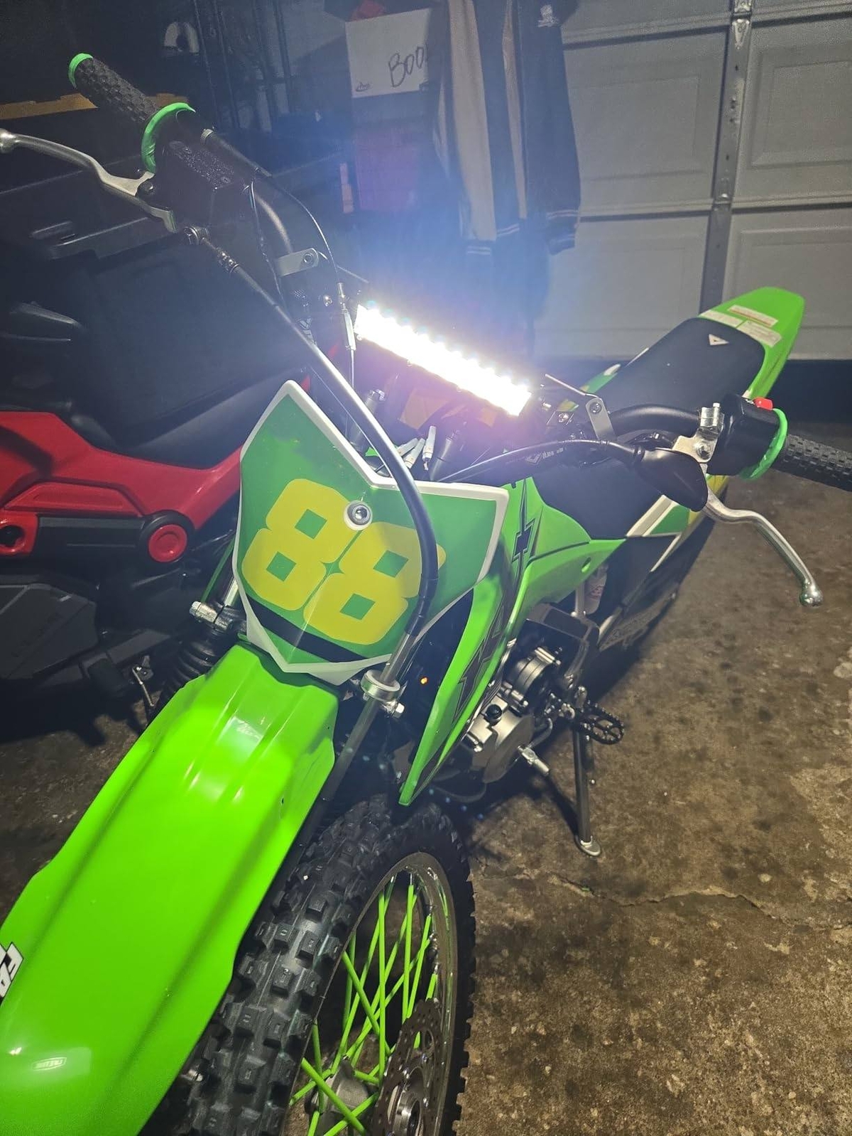 Dirt Bike LED Headlight Light Bar Kit For Honda CRF110 CR250 CRF250R CRF450R
