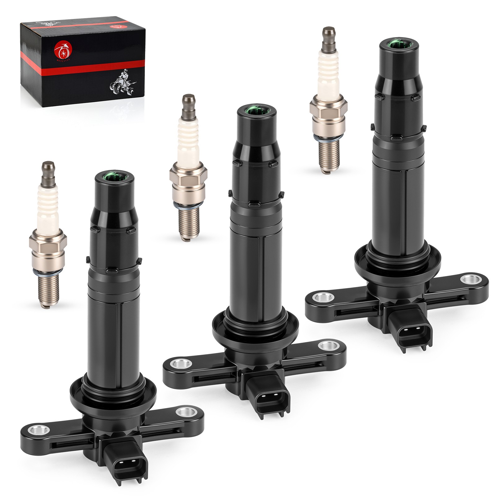 3 x Ignition Coil & 3 x Spark Plugs for Yamaha YXZ1000R 2016-2021 2022 2023 2024