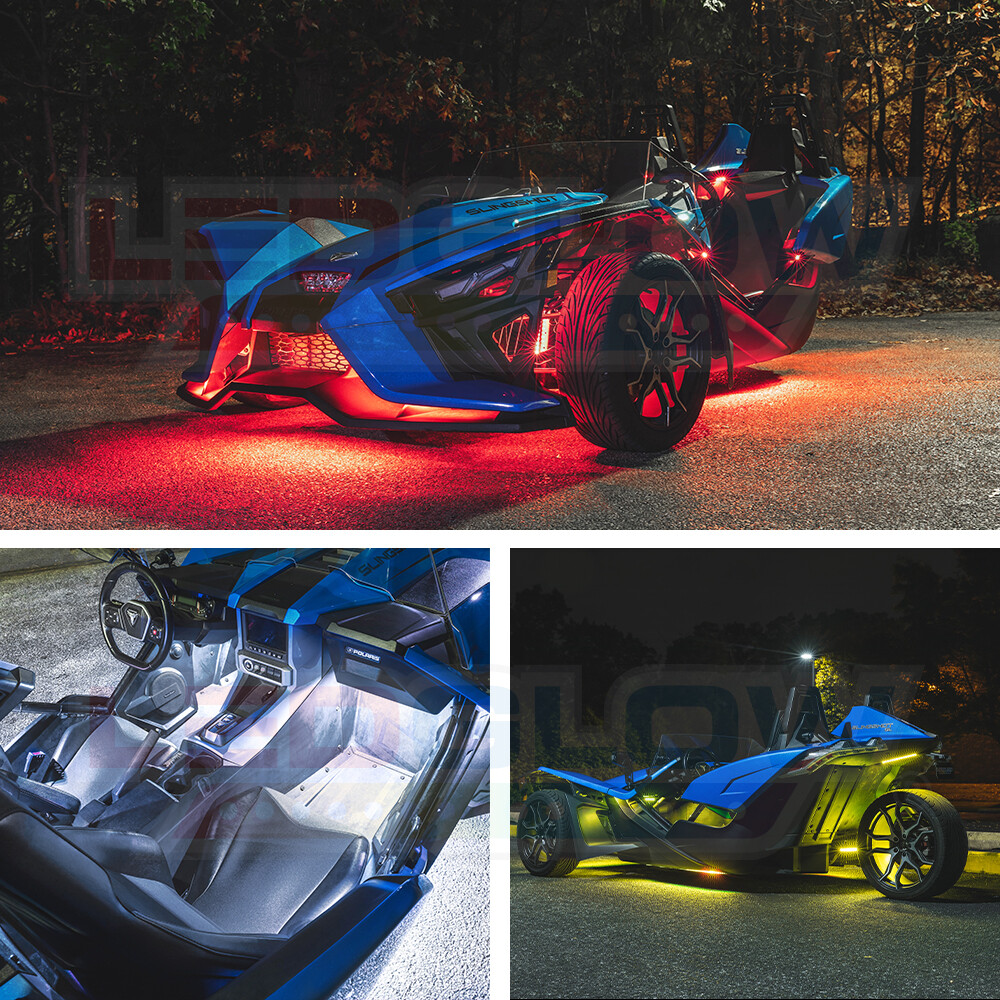 LEDGlow 32pc Bluetooth Advanced Million Color Lighting Kit for Polaris Slingshot