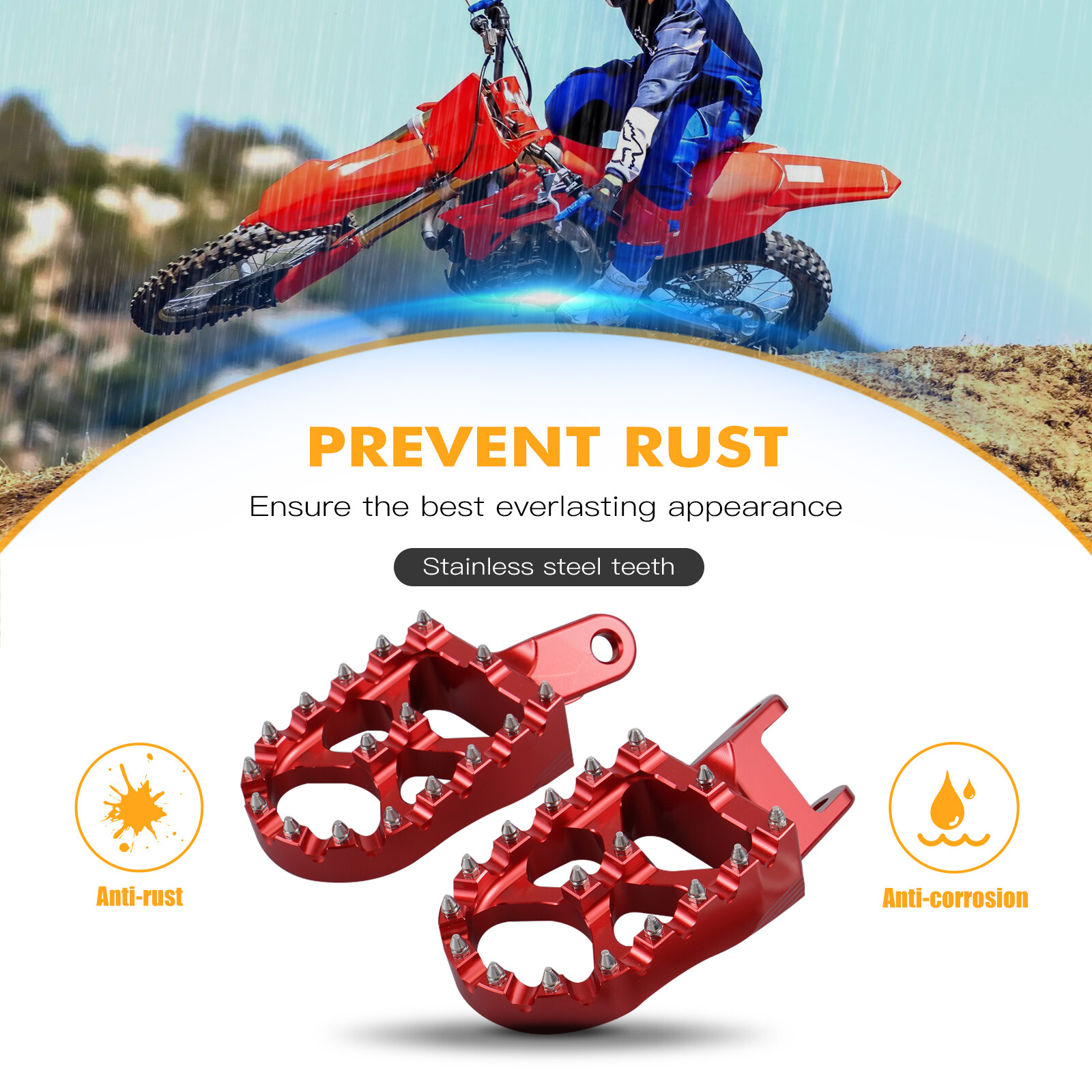Foot Pegs Footrest For Honda XR650L 1993-2025 XR650R 2000-2007 XR600R 1988-2000