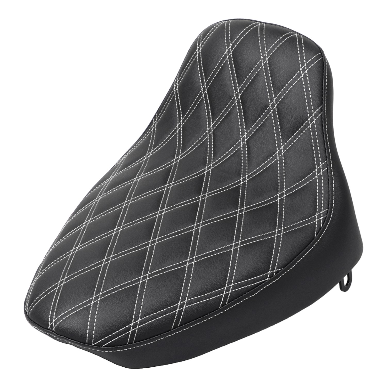 White Stitching Front Driver Solo Seat For Harley Fat Boy Heritage Softail FLSTC