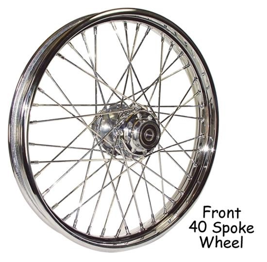 Chrome 40 Spoke FRONT Wheel 21 x 2.15 Dyna Wide Glide FXDWG 1984-1999 (51638)