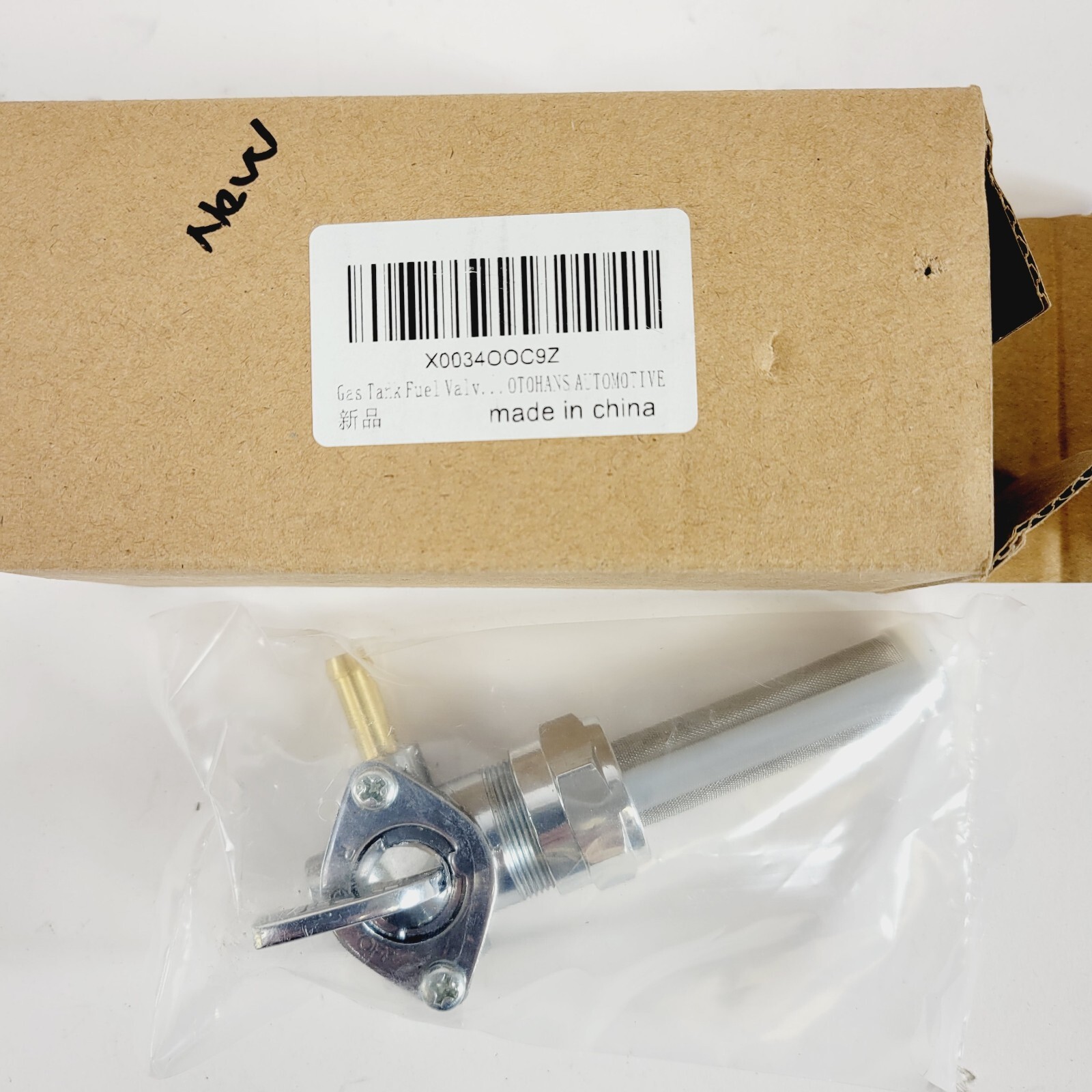 Gas Tank Fuel Valve Chrome Petcock Switch 22MM Left Spigot for Harley Davidson