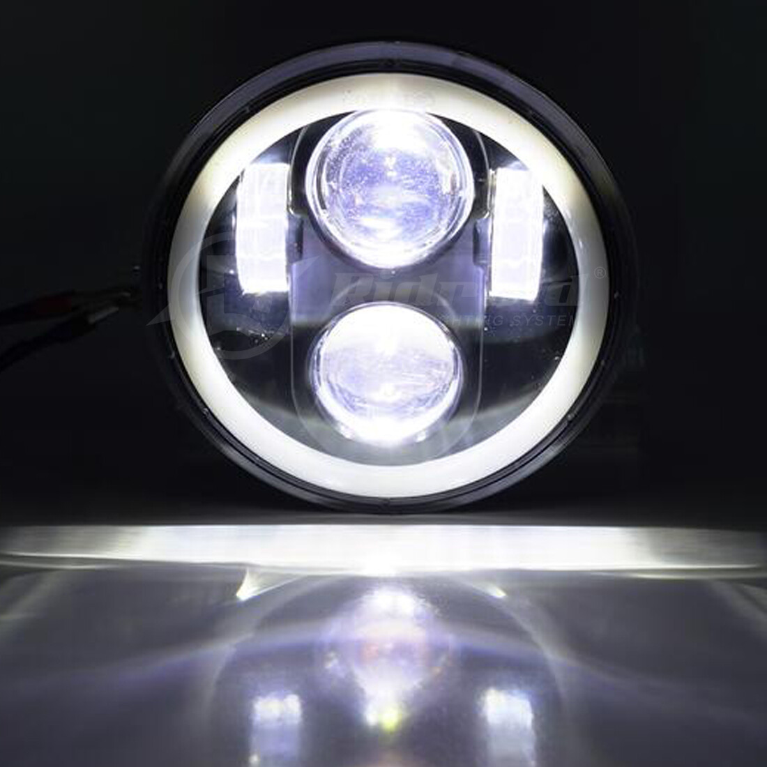 For Indian Scout Bobber Motorcycle 5-3/4″ 5.75 inch LED Headlight Hi/Lo Beam DRL