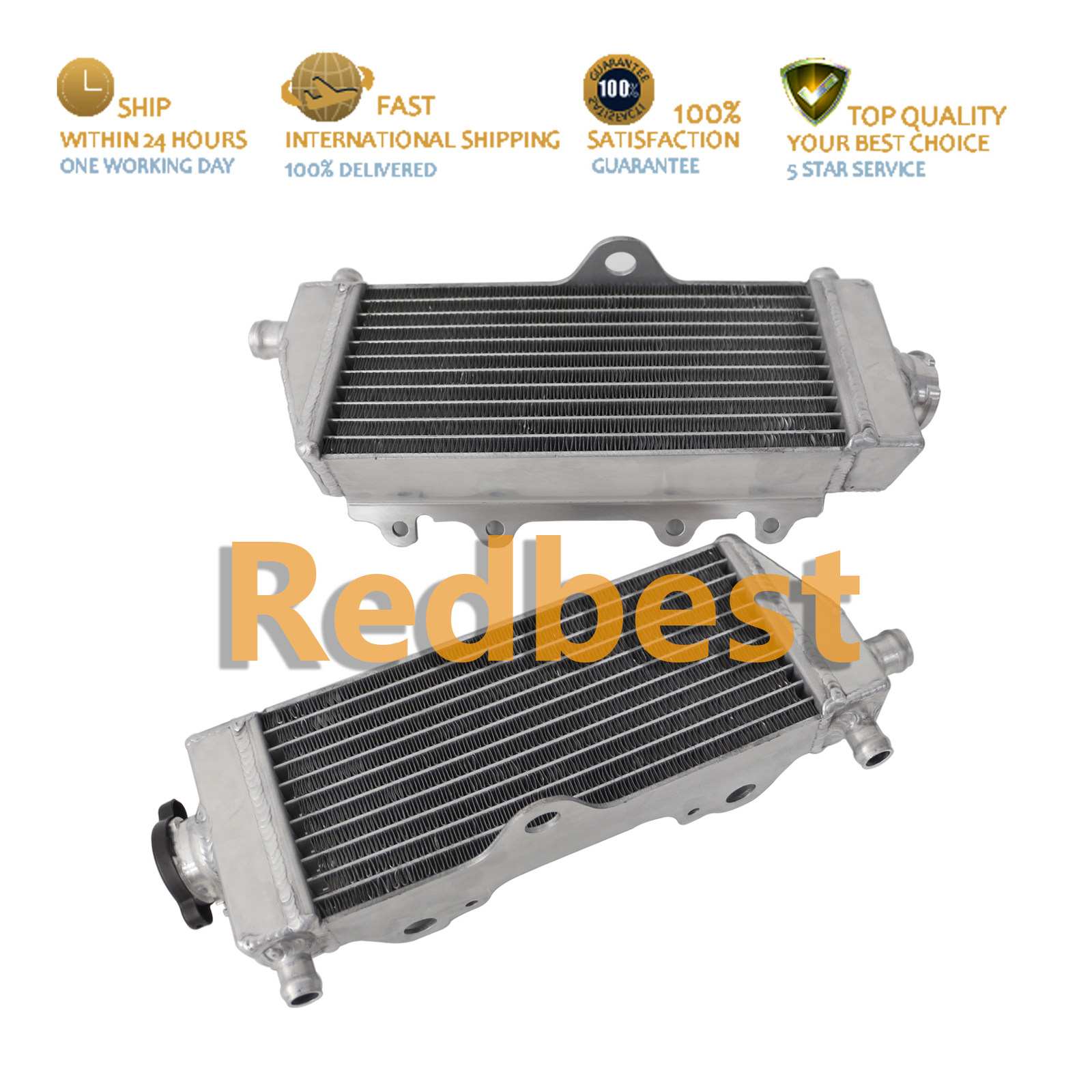 100%Leak Tested Aluminum Radiator For Yamaha YZ/WR250 2002-2019 YZ250X 2016-2019