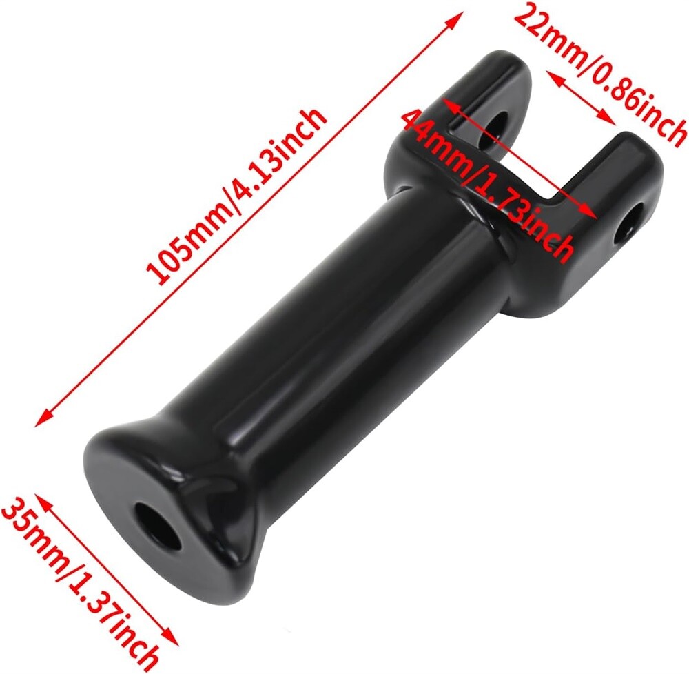 Black Rear Passenger Foot Pegs Mounts Brackets For Harley Low Rider ST 2022-2024