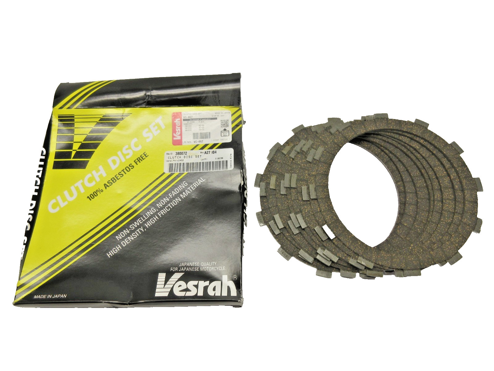 Vesrah clutch disc set of 8 for Kawasaki 87-08 VN1500 NEW VC-462
