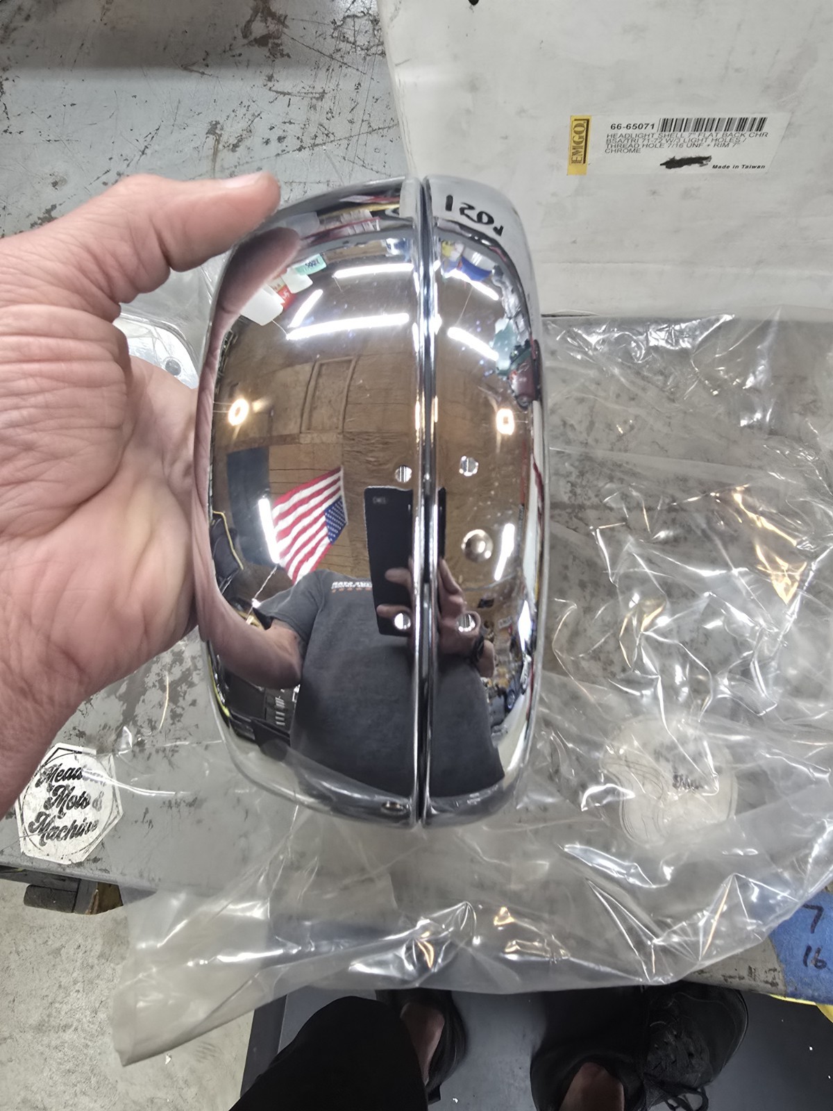 Emgo Head Light Shell 7″, Flatback, Bsa A65 Triumph T120 T150 1971-72 D953