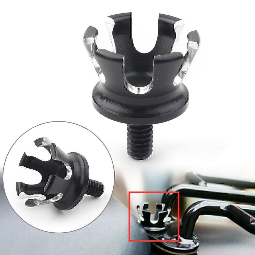 1 Pcs Aluminum Imperial Crown Style Rear Seat Bolt Tab Screw Mount for Harley UK