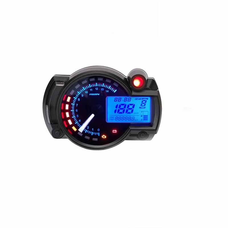 9-16V Motorcycle Colors LED Speedometer LCD Digital Odometer Guage 15000 r/min