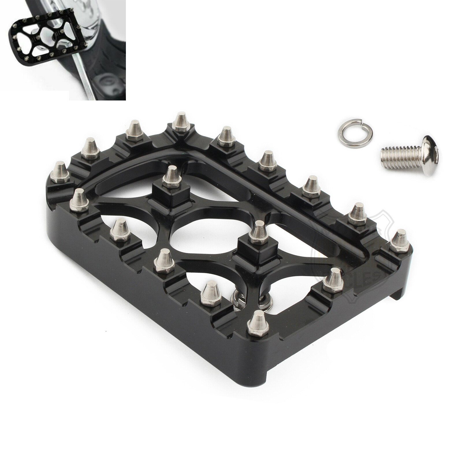 For Harley CNC Brake Pedal Pad Cover Touring Street Glide FLHX Road King Softail