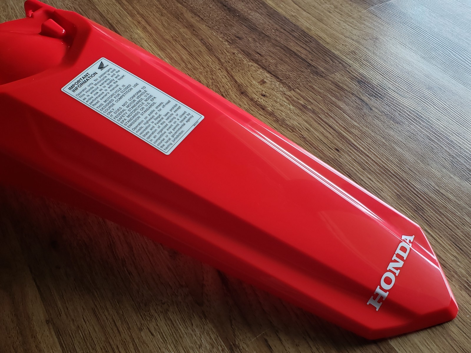 New Honda CRF450R Rear Fender 2021-2026 Plastic Extreme Red OEM 22-26 CRF250R RX
