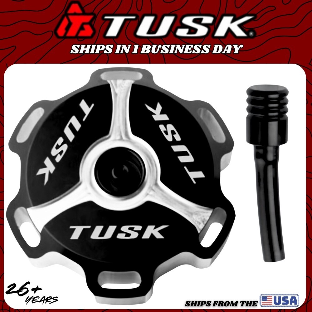 Tusk Gas Cap 2025–2026 Kawasaki KX450SR KX 450SR Fuel Petrol Tank Lid Black