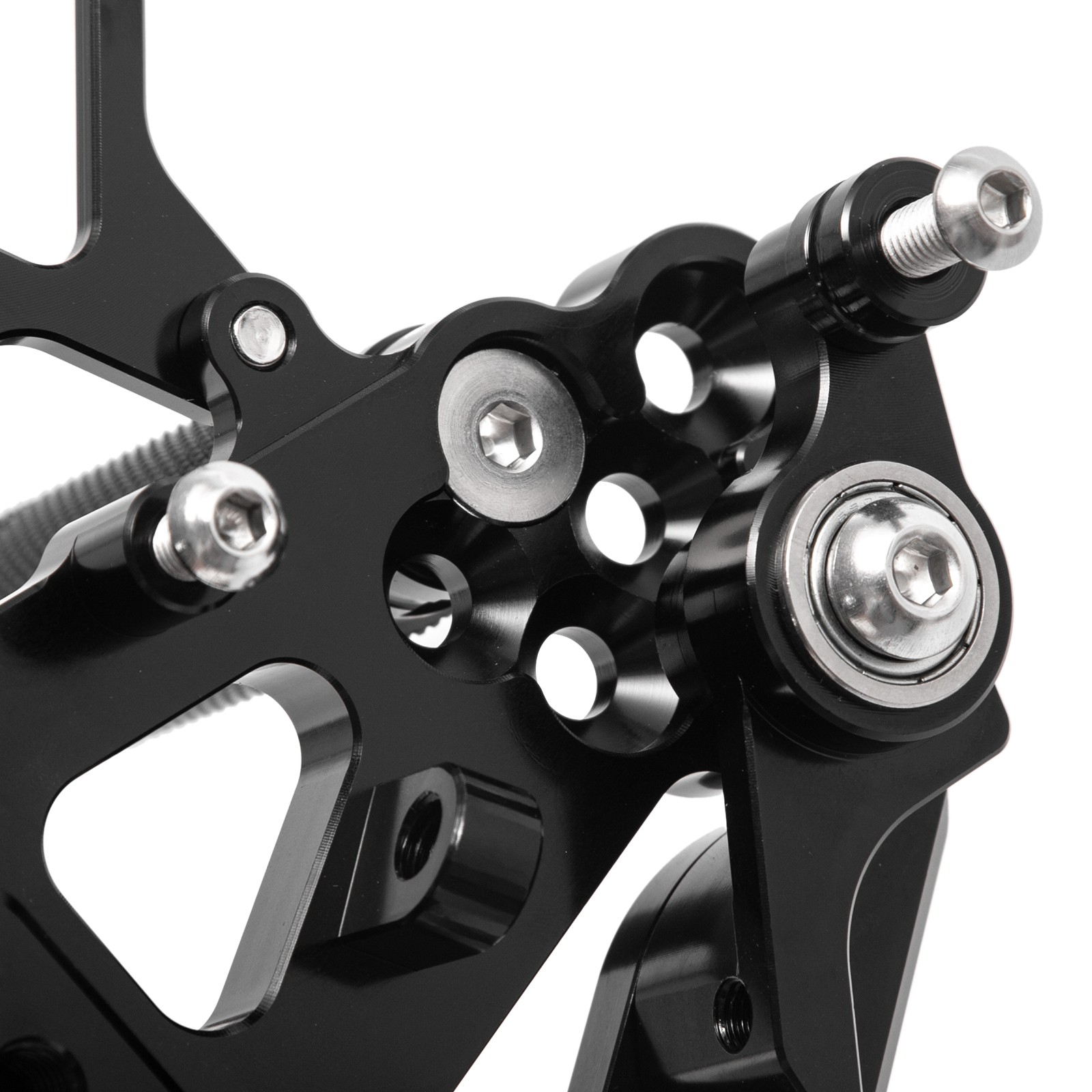 Adjustable Rearsets Rear Sets Footpeg Aluminum BLACK For DUCATI Panigale S 1199