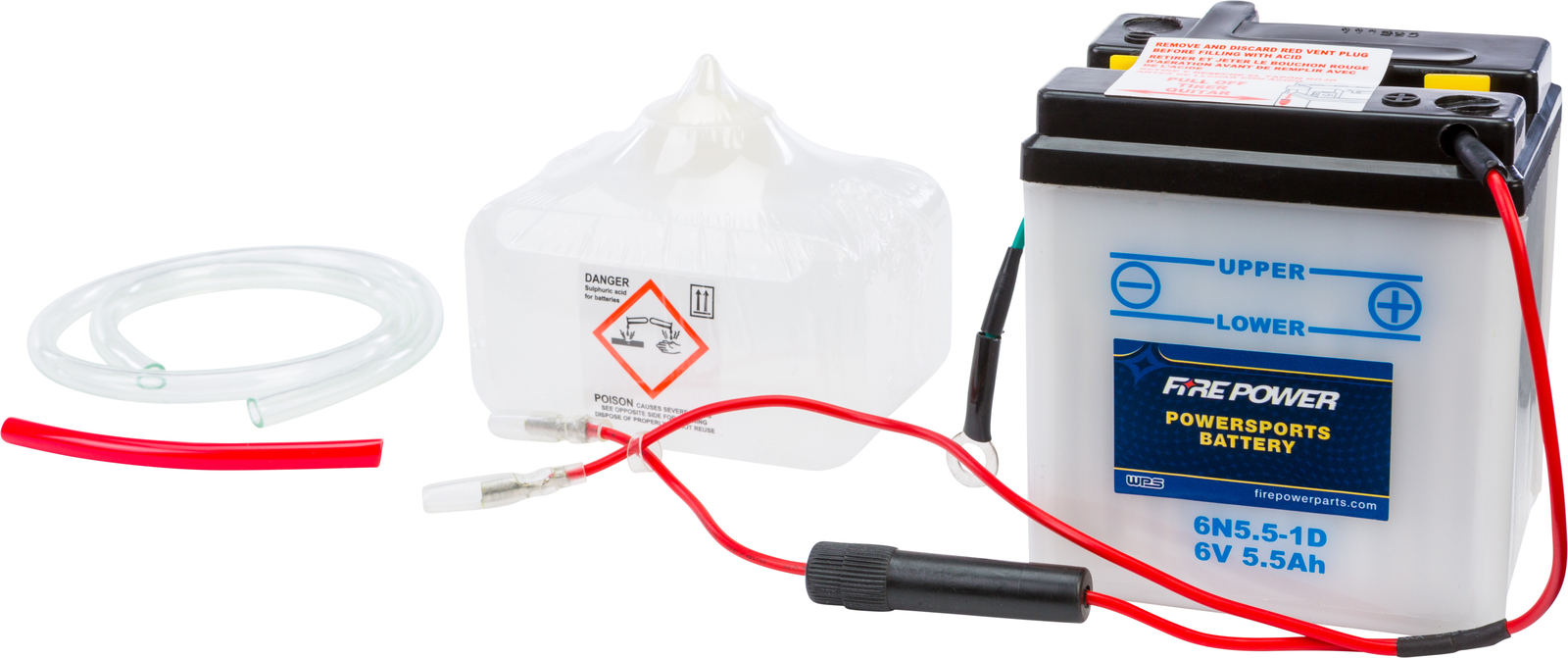 WPS BATTERY W/ACID 6N5.5-1D PART# 6N5.5-1D NEW
