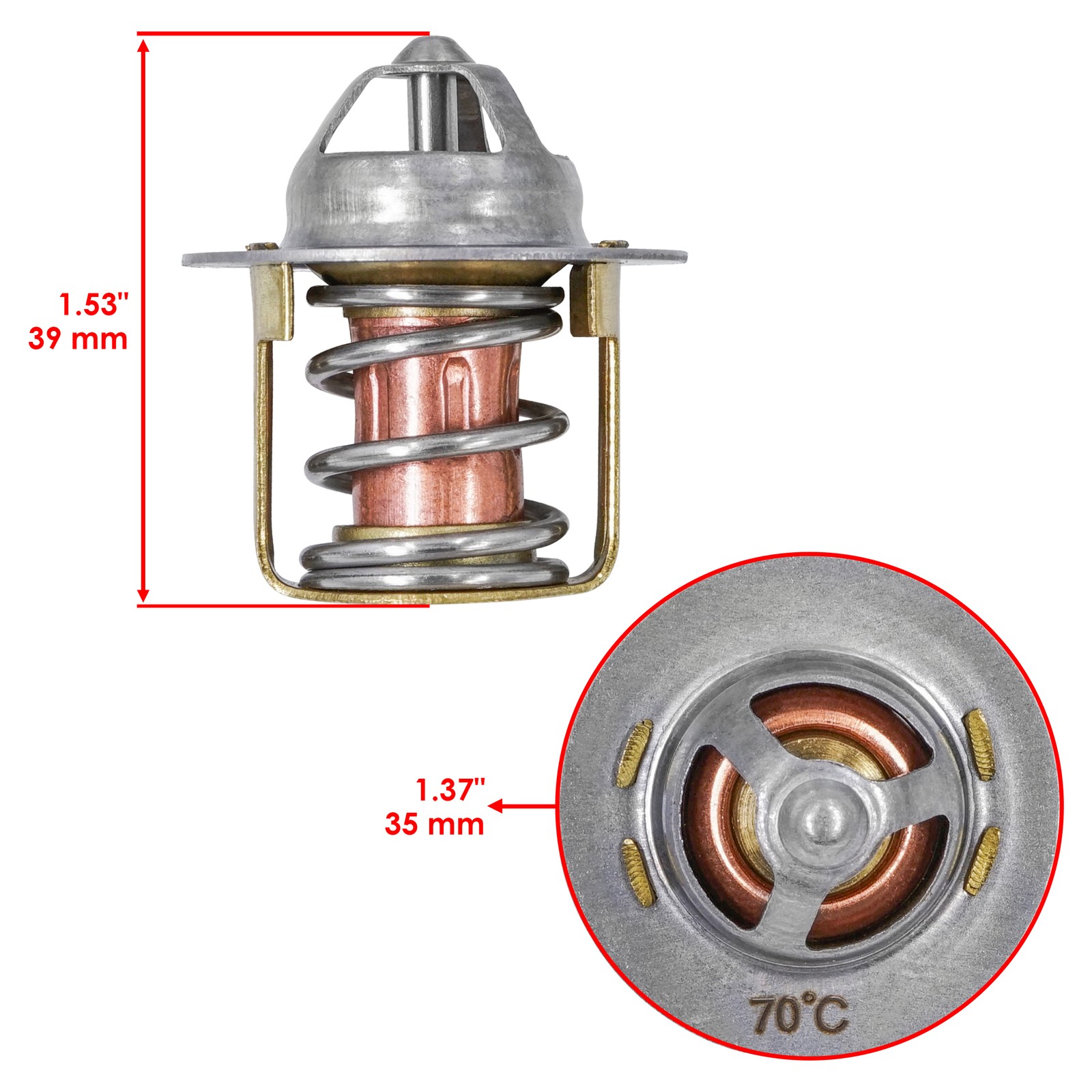 for KTM 200 XC-W XCW 2004 – 2016 / 200 EXC 2005 / 2013 Thermostat 70 C Degree
