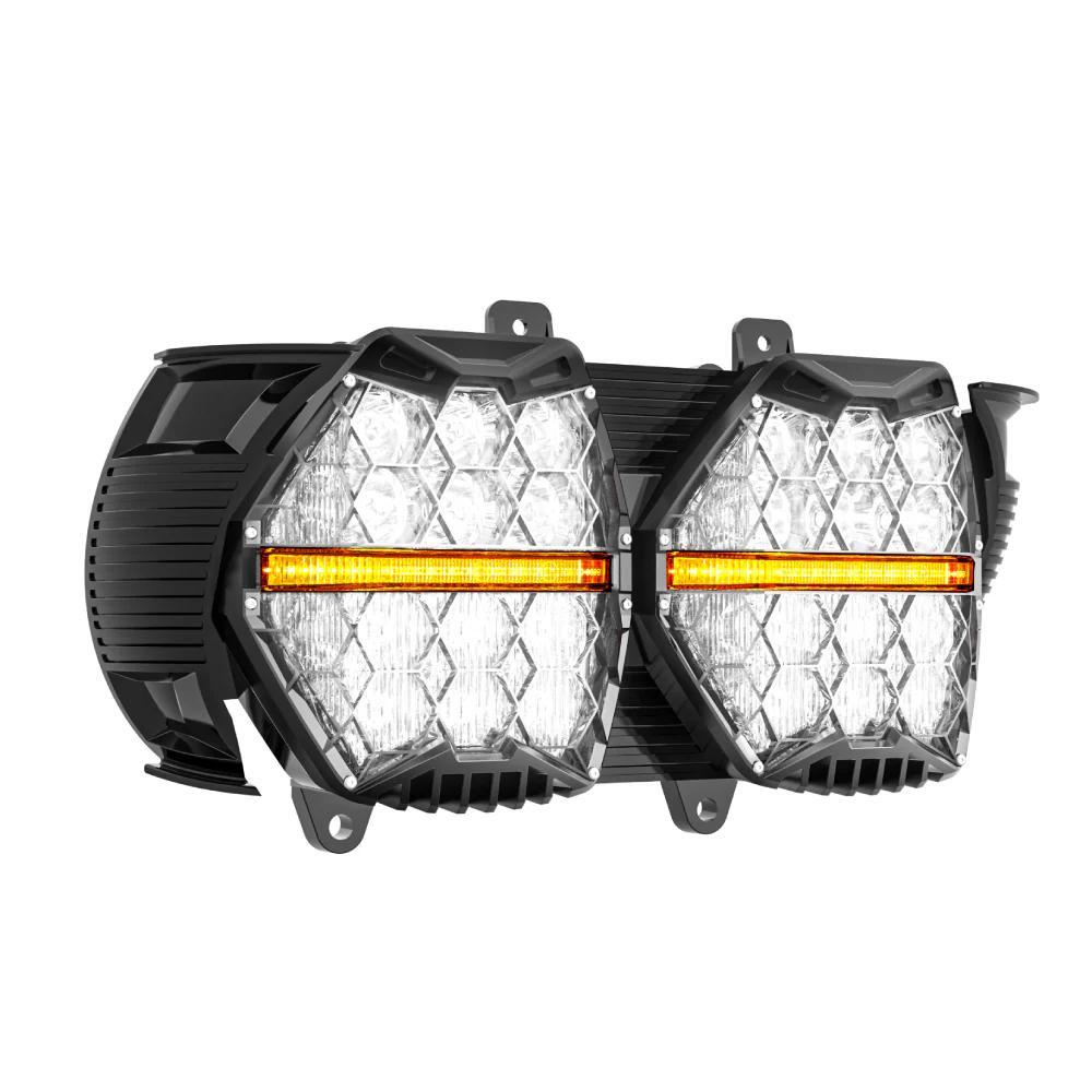 DOT 240W LED Dual Headlight DRL High Low Beam For Road Glide 2015-2023 Plug&Play