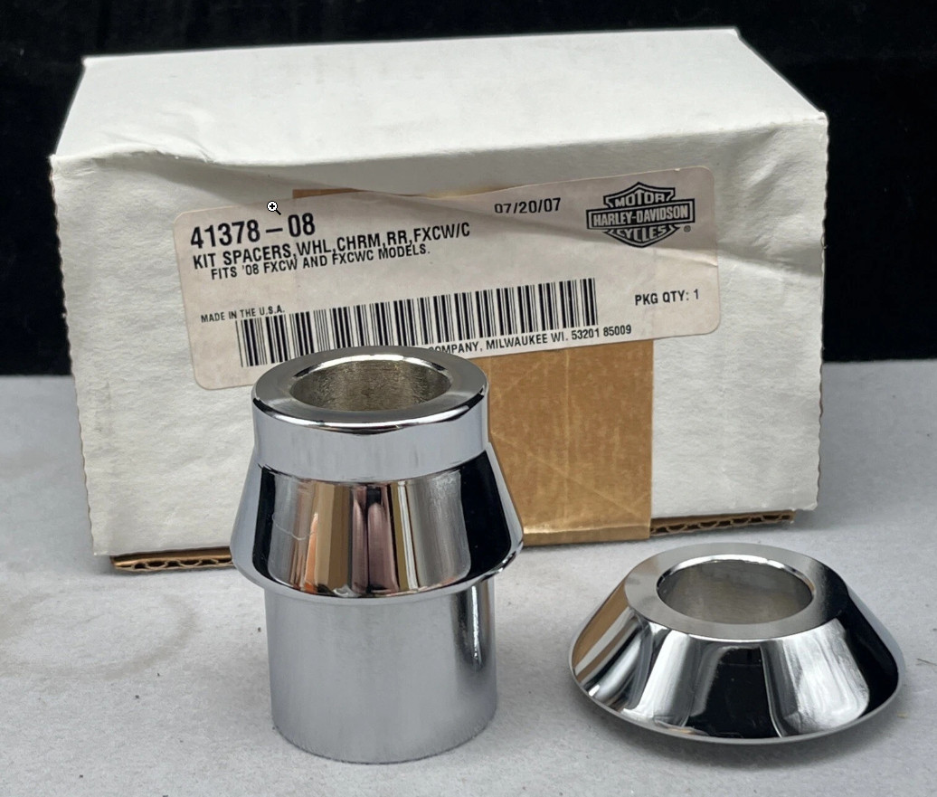 Harley-Davidson 41378-08 Chrome Wheel Spacer Kit Rocker FXCW Fxcwc 08-11