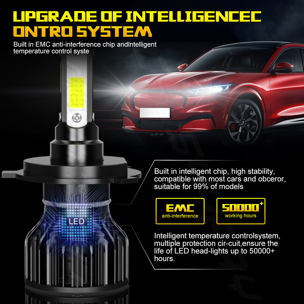 High Power HID LED Headlight H4 Bulbs Lights for Kawasaki ZZr600 2003-2008 Bulb