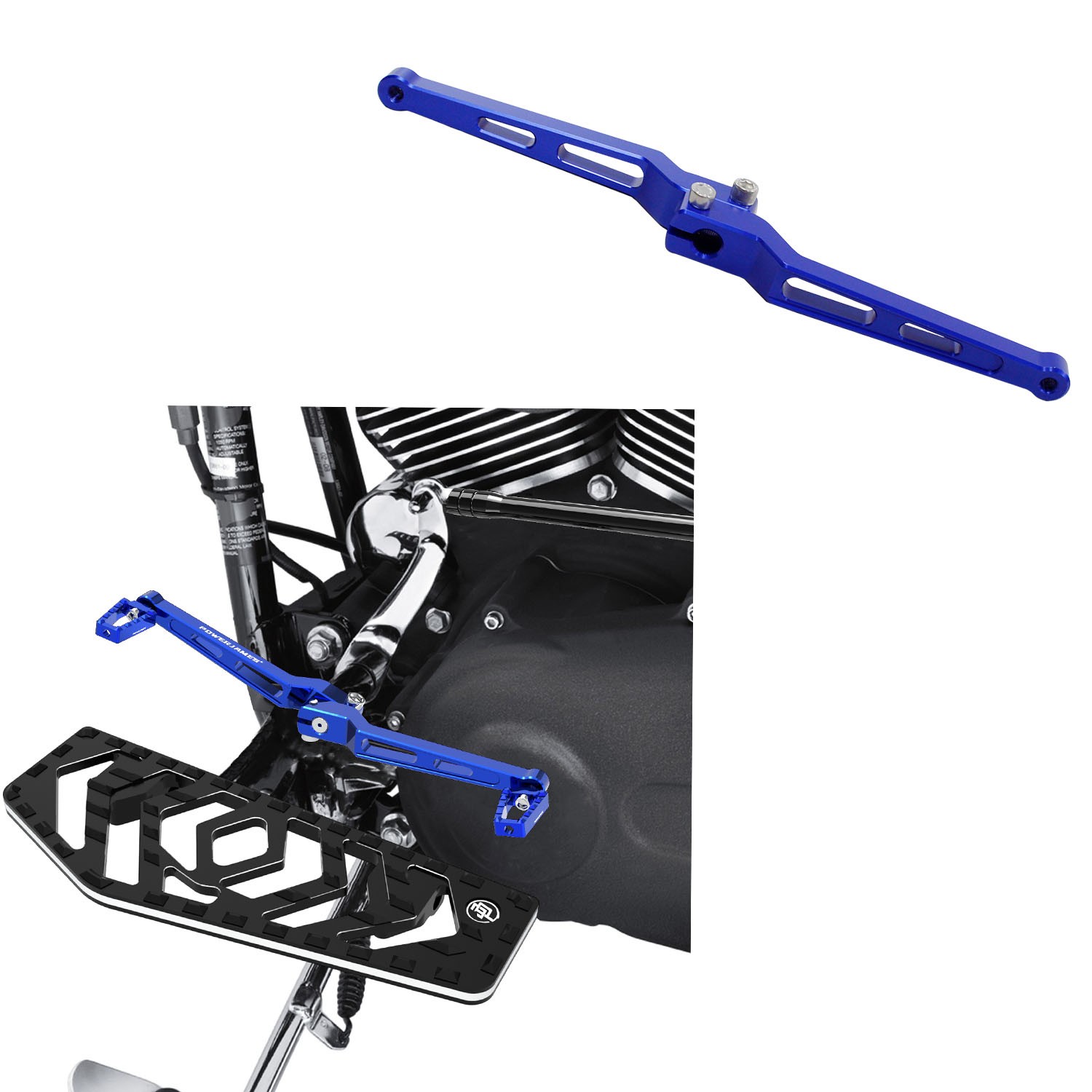 Blue Heel Toe Shift Lever Shifter for Harley 86-24 Softail FL, 88-24 Touring FLH