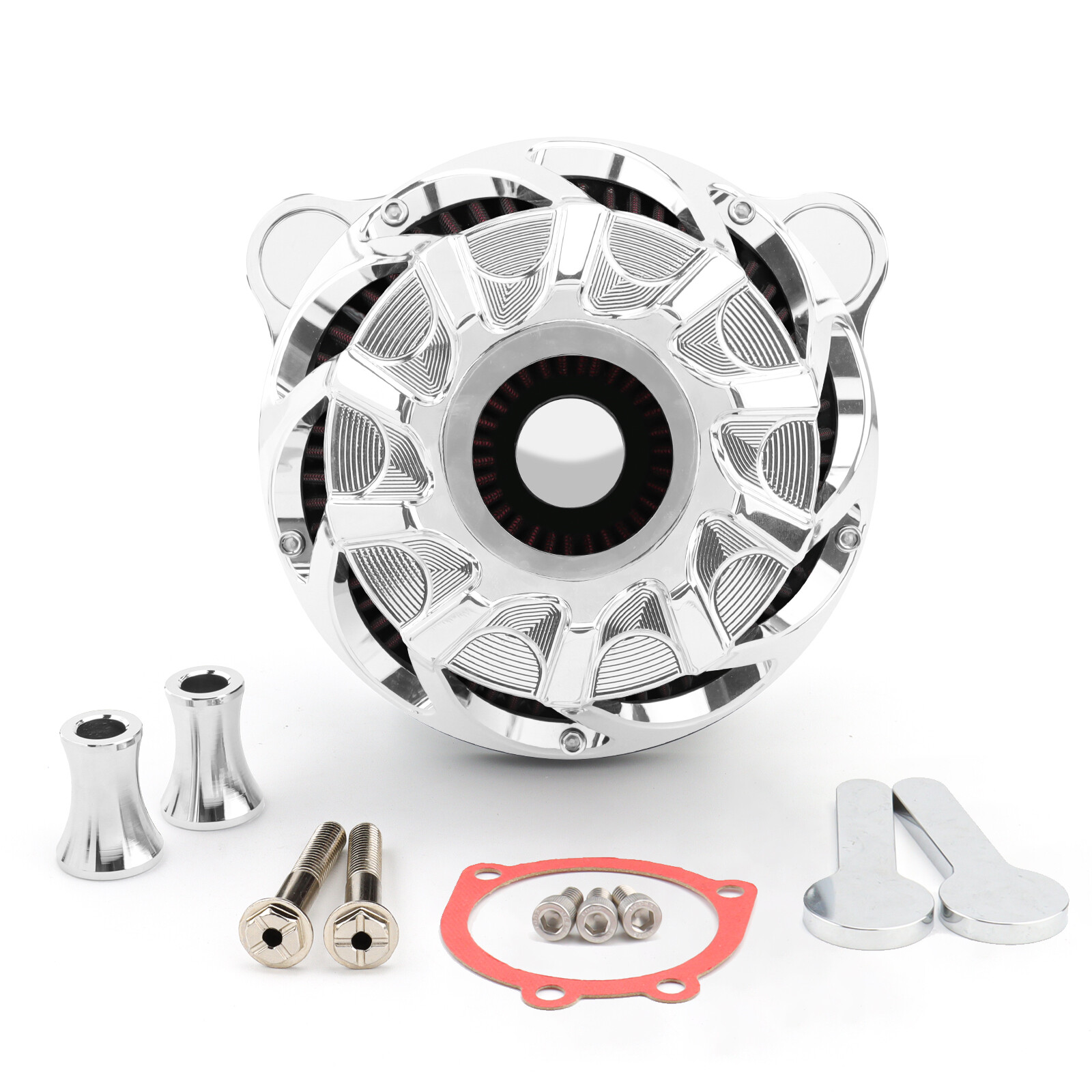 Chrome CNC Air Cleaner Intake Filters For Harley Touring Softail Dyna Road King
