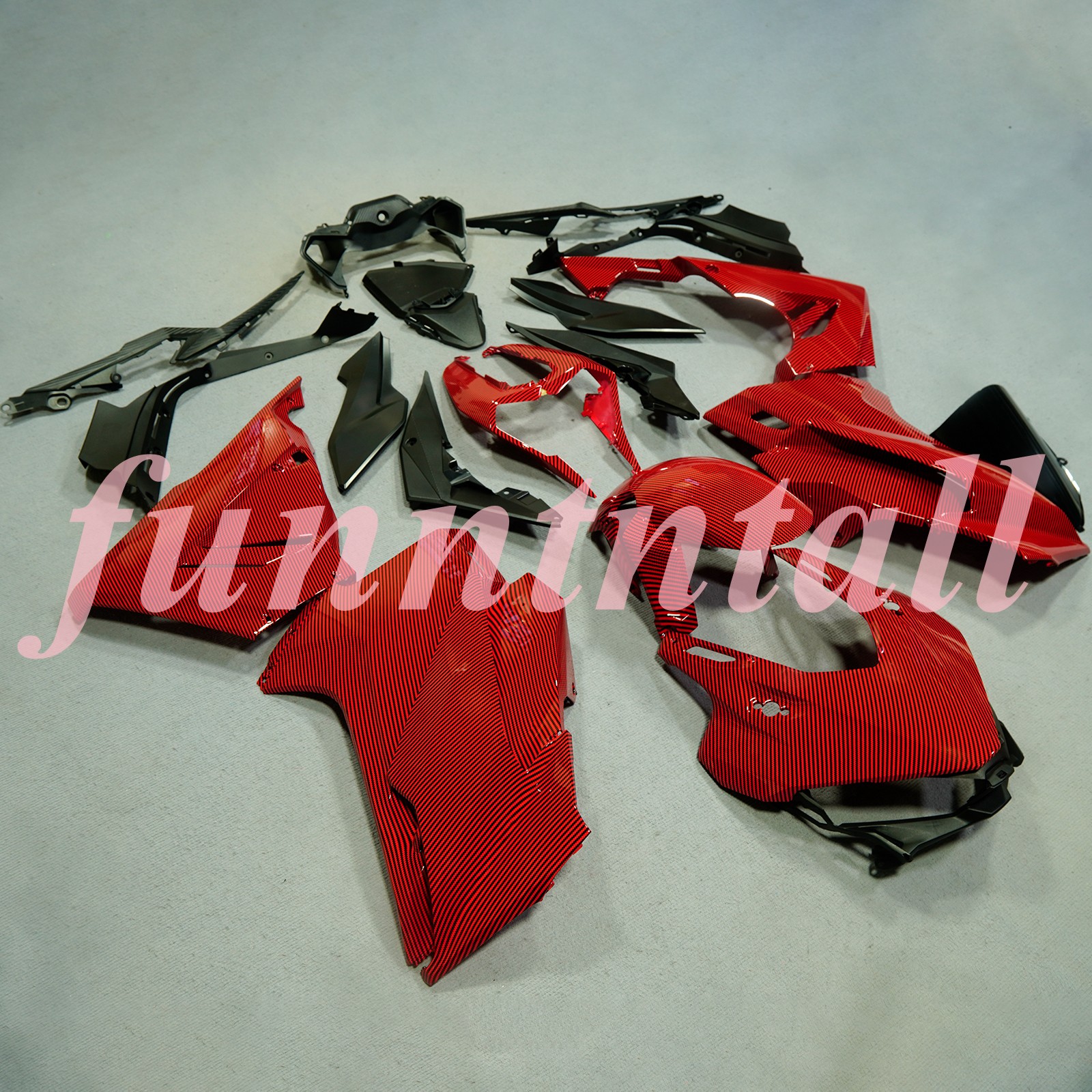 Fairing Kit For Honda CBR400R/ 500R 2024-2025 Red Carbon Fiber Pattern ABS Body