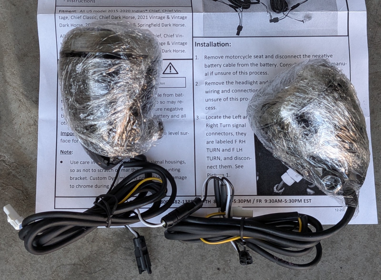 Custom Dynamics ProBEAM Front LED Turn Signals, Gloss Black, Indian Motorcycles