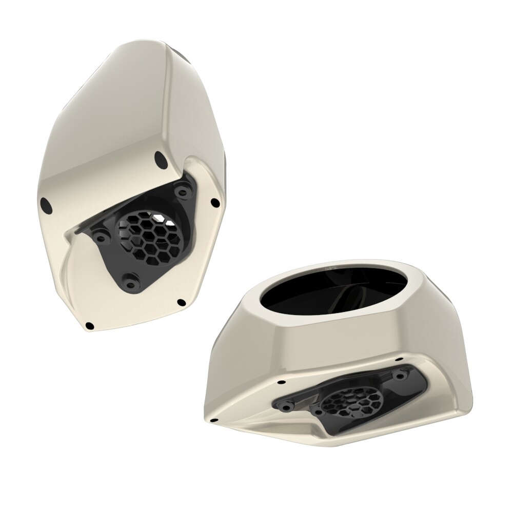 Morocco Gold Pearl 6.5 inches Speaker Pods Fits Advanblack Harley King Tour Pack