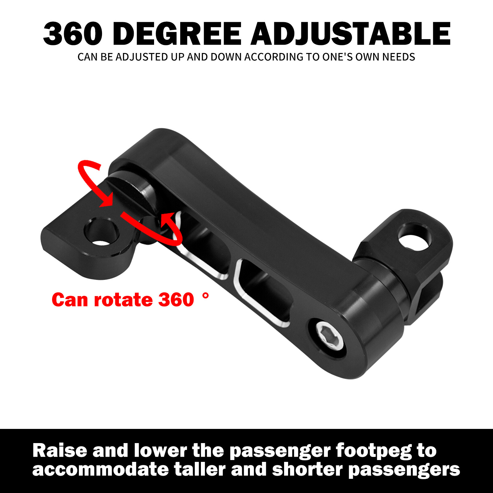 CNC Aluminum Foot Pegs Male Mount Extensions For Harley Touring Dyna Sportster