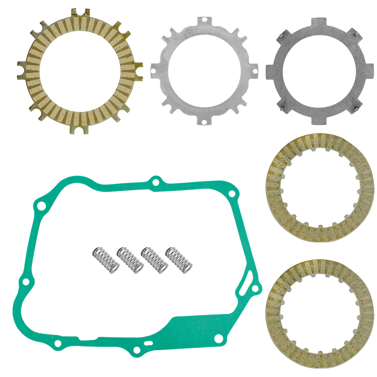 Clutch Friction Plates w/ Free Springs & Gasket Kit for Honda ATC70 1978 – 1982