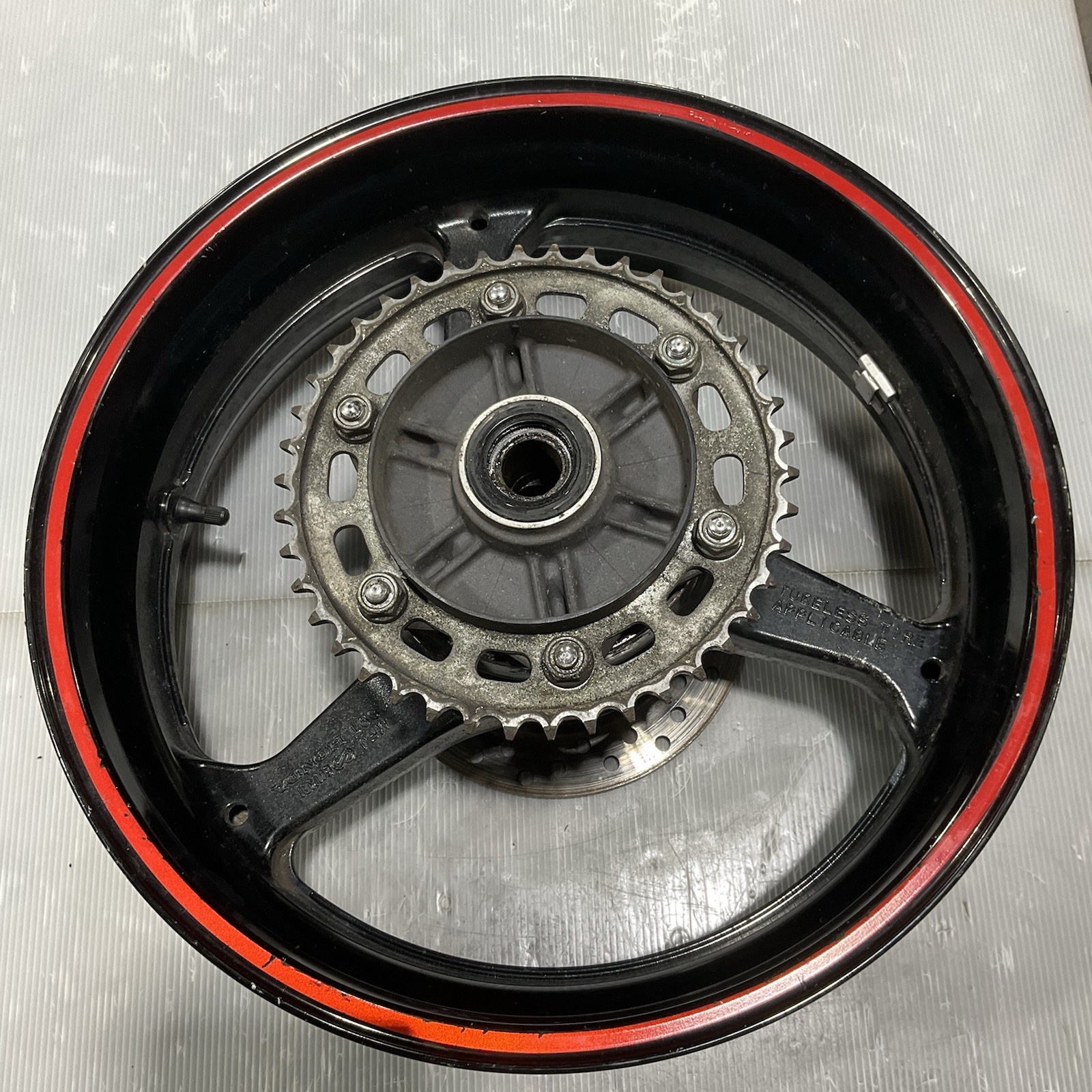 2007-2012 Honda CBR600RR CBR 600 OEM Rear Wheel Rim W/ Sprocket Rotor *90% True*