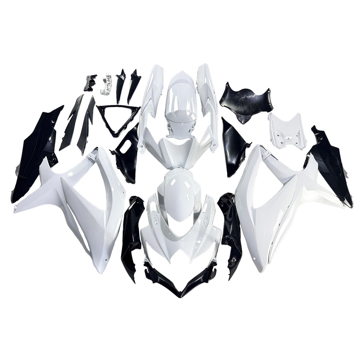 White Black Fairing Kit for Suzuki GSXR600 GSXR750 K8 2008 2009 2010 Body Kit