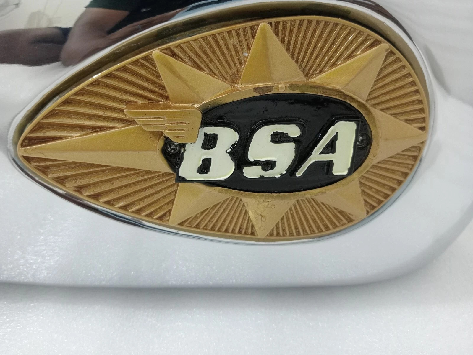BSA A65 2 GALLON BLUE & CHROME STEEL PETROL FUEL GAS TANK+CAP 1968-1969 |Fit For