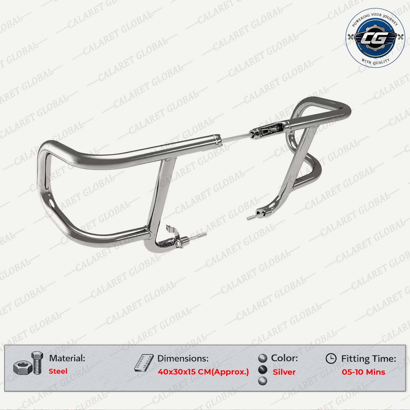 Silver Airfly Evo Engine Guard for Royal Enfield Super Meteor 650 KXA00341