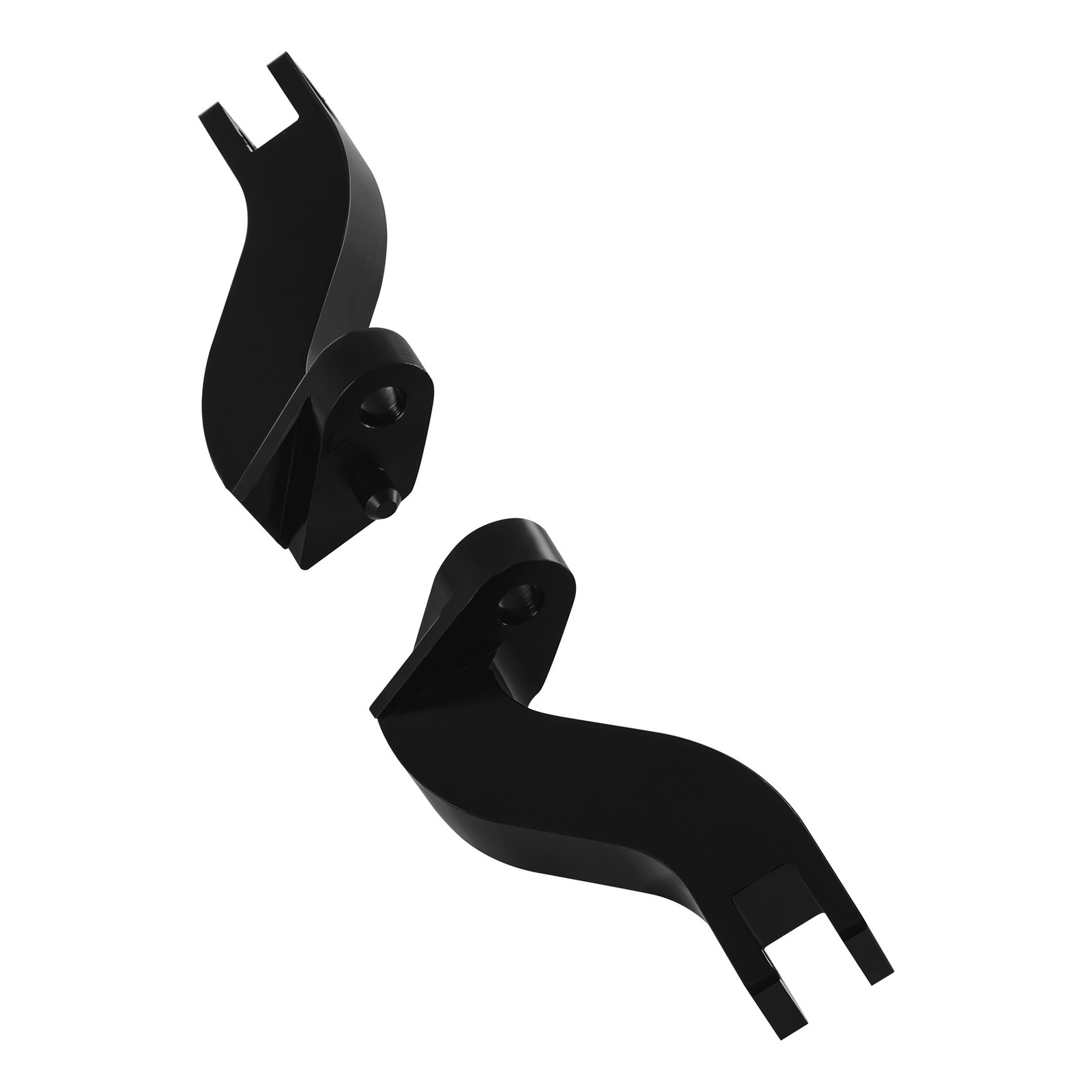 Black Passenger Rear Foot Peg Mount Kit Fit For Harley Touring Road King 1993-UP