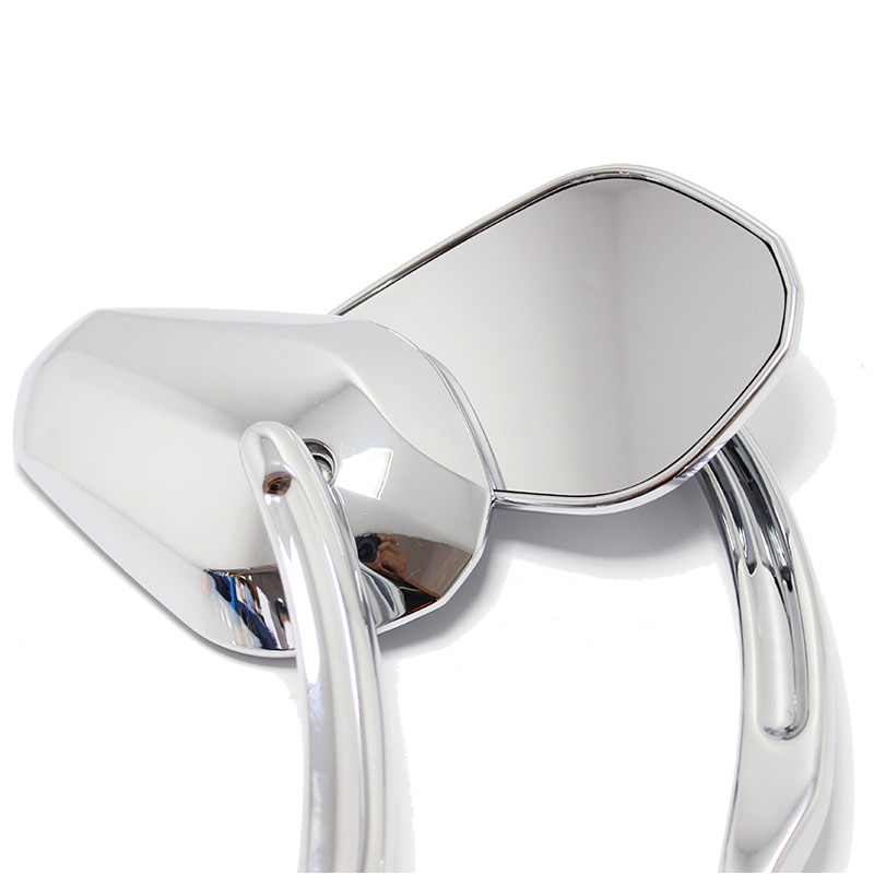 MOTORCYCLE WING MIRRORS METAL PLASTIC CHROME TAPERED FOR HARLEY HERITAGE SOFTAIL