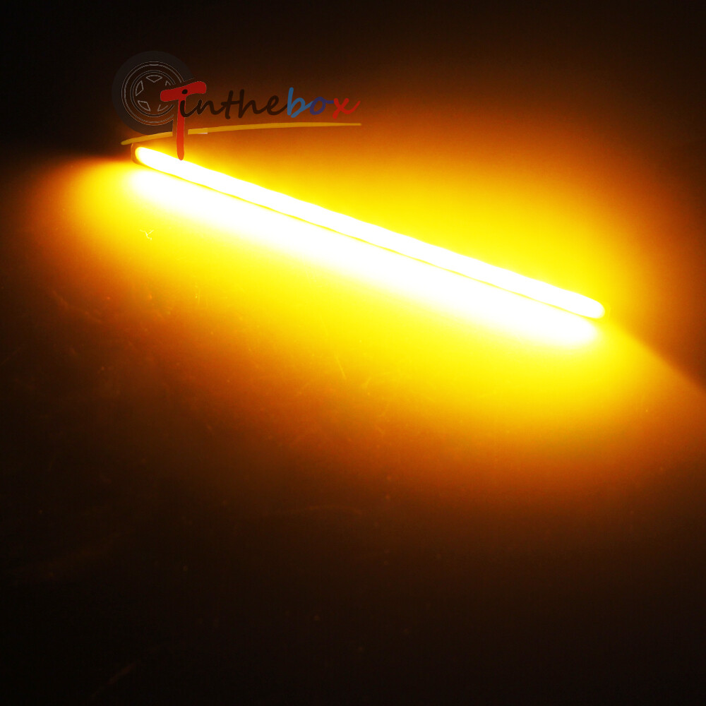 Ultra Slim Switchback White/Amber LED Bar Signal DRL Lamps For Heavy Duty Bumper