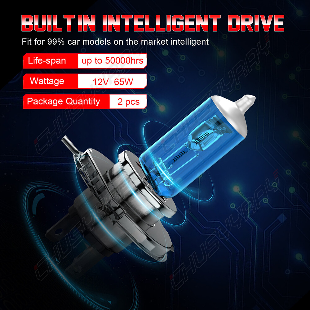 Xenon Halogen Headlight Lights H4 Bulbs for Kawasaki Vulcan 900 2006-2017 Bulb