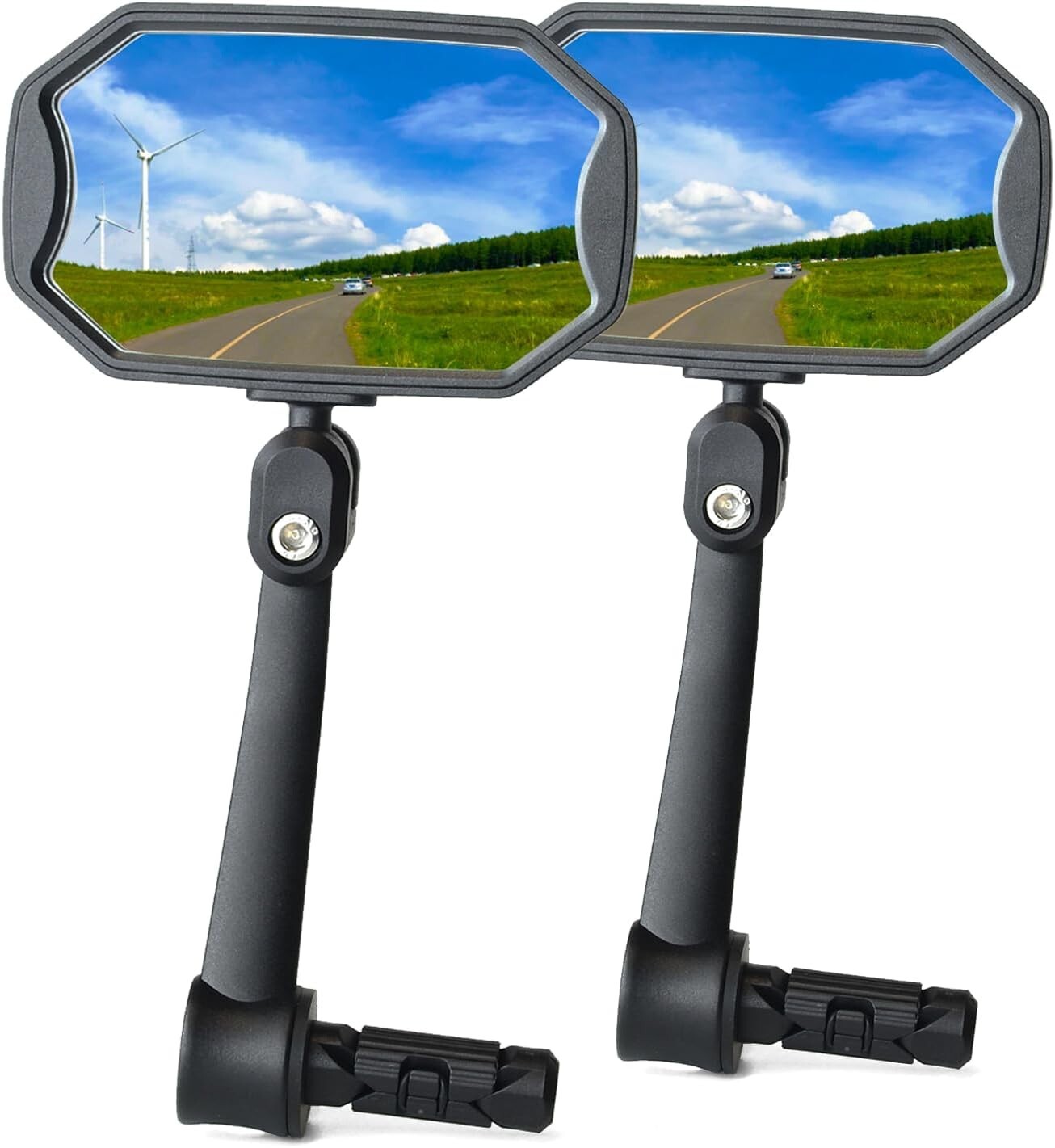Bar End Bike Mirrors Highâ€“Definition Convex Glass Lens for E-Bike Handlebars