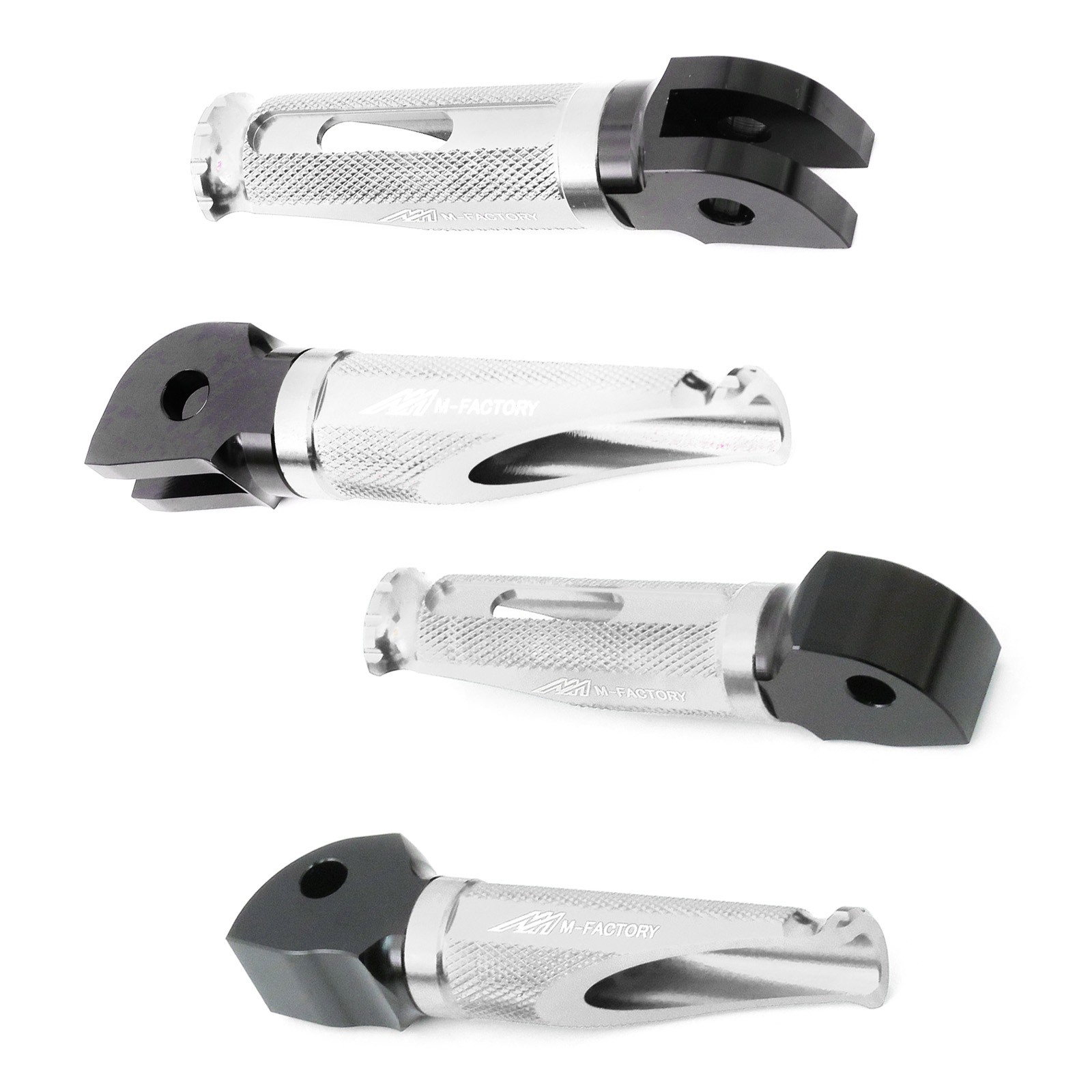 Silver MFP Rider Rear Foot Pegs Kit Set For 1125R All Year
