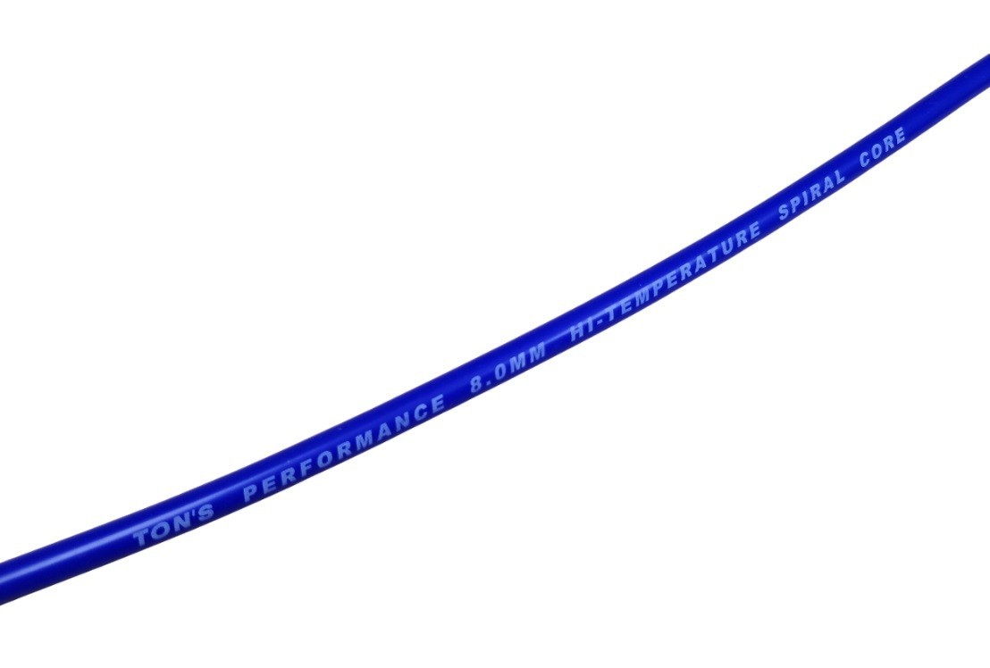 Ton’s Performance 8mm BLUE silicone Spiral Core Spark plug wire By the foot
