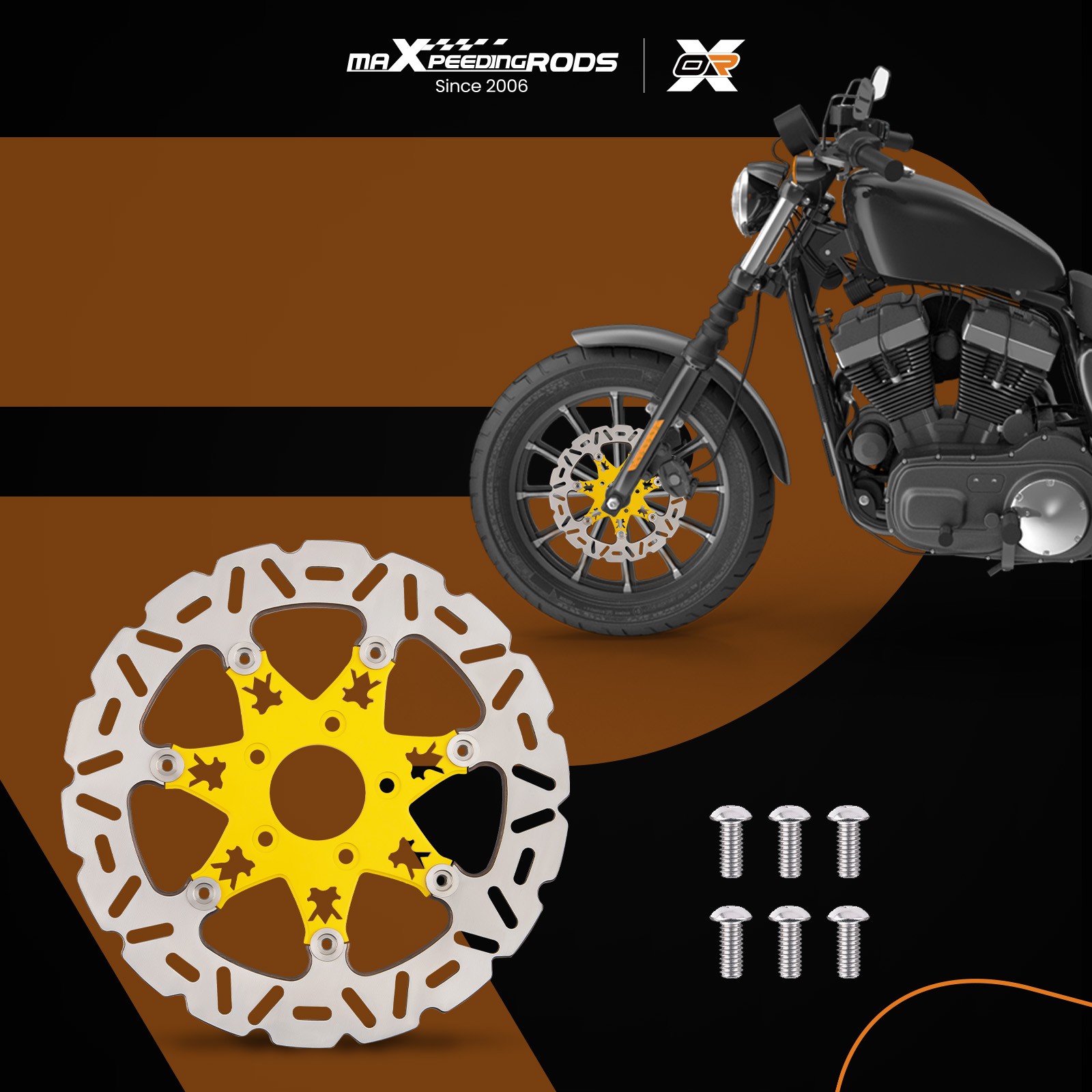 Floating Front Brake Rotor Kit for Harley-Davidson Touring 2008-19 Softail 15-24