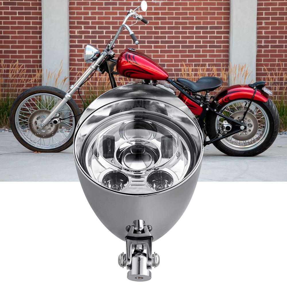 Chrome / Black Headlight Lamp Assembly fit for Sportster XL1200 Dyna Big Twins