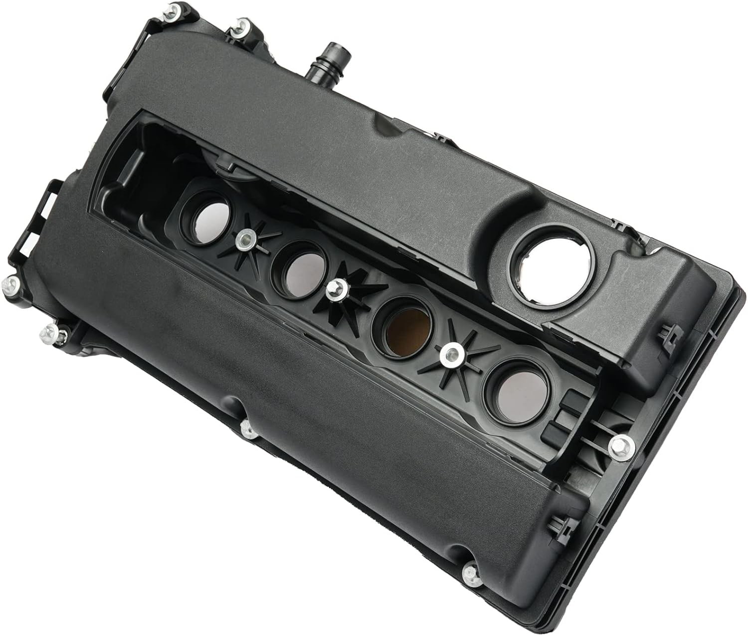 Engine Valve Cover with Gaskets Bolts Oil Filler Cap Compatible Plastic