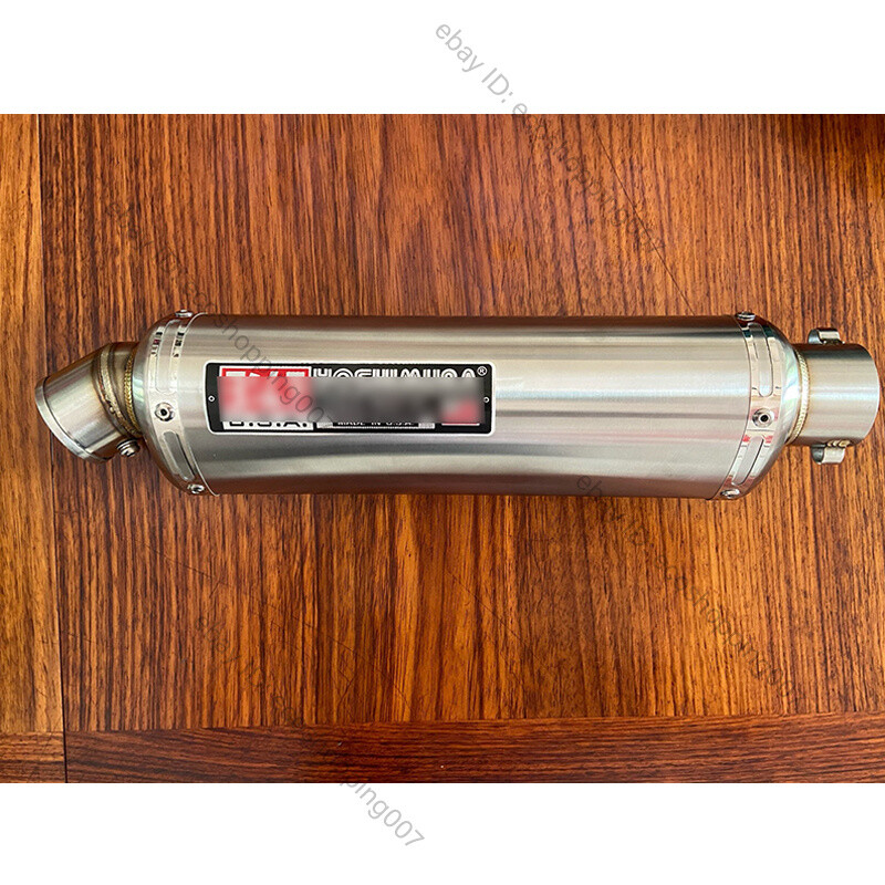 310 370 440mm Motorcycle Exhaust Tail Pipe Slip On 51mm Muffler Silencer Baffle