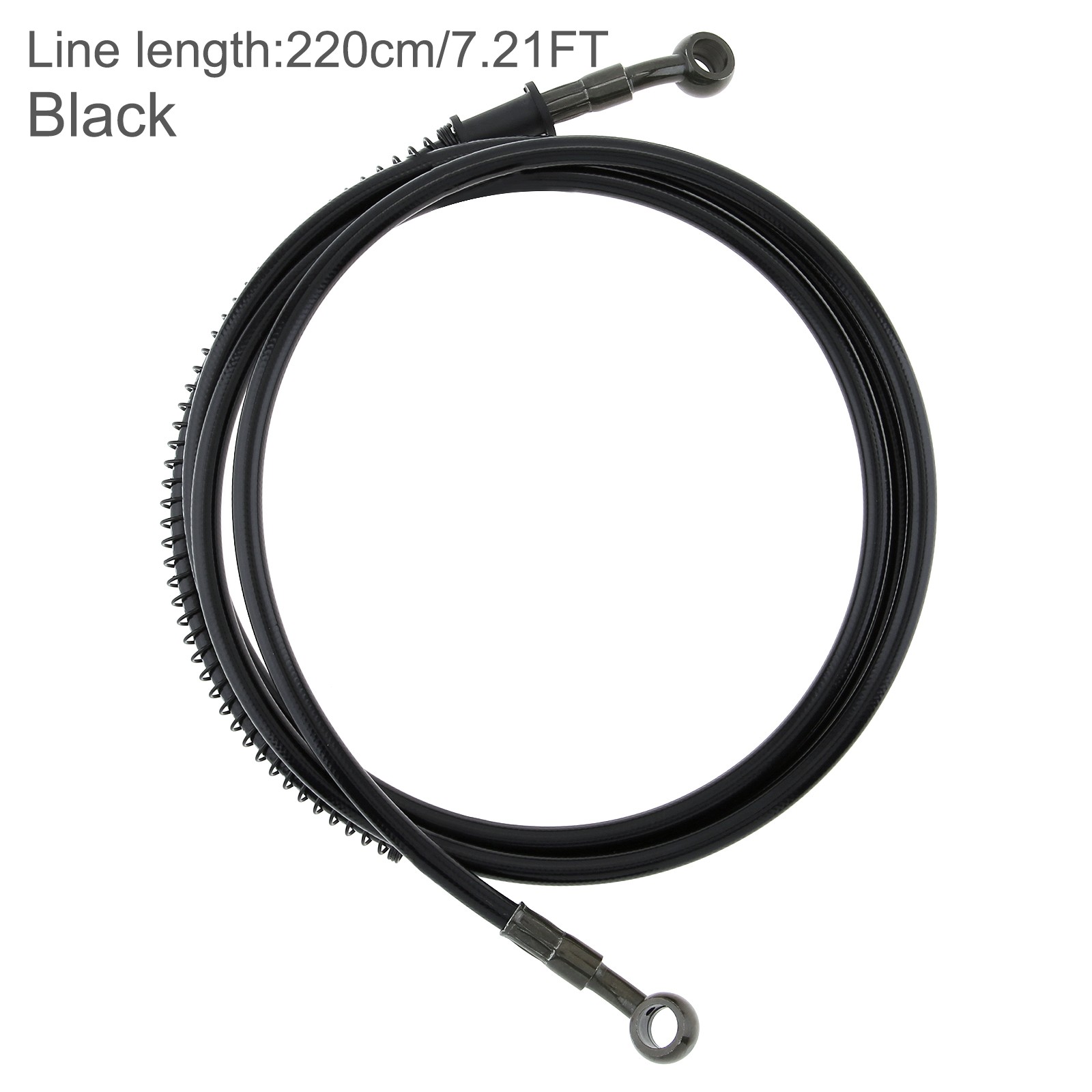 Motorcycle Bike 10mm Brake Clutch Oil Hose Line Pipe Cable 220cm 28° Joint Angle