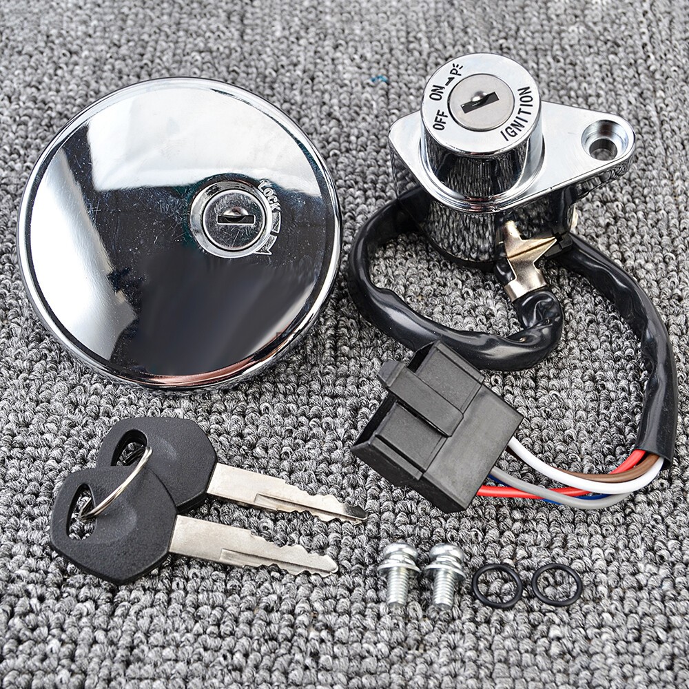 Ignition Switch Fuel Gas Cap Keys Set for Kawasaki Vulcan 400 800 Vulcan 500 LTD