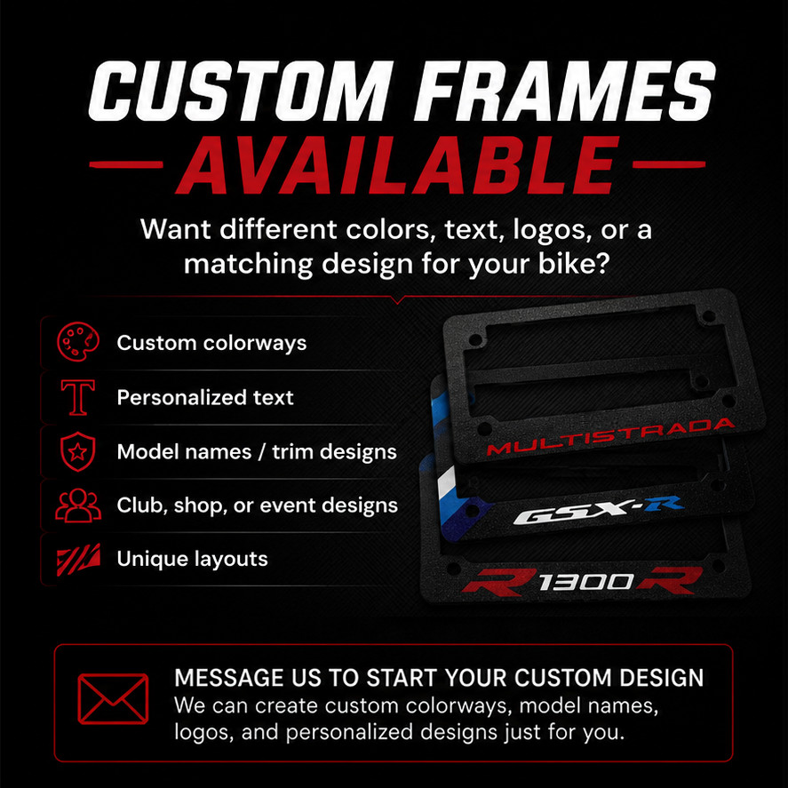 For Triumph Rocket 3 III Textured Motorcycle License Plate Frame (ALL YEARS)