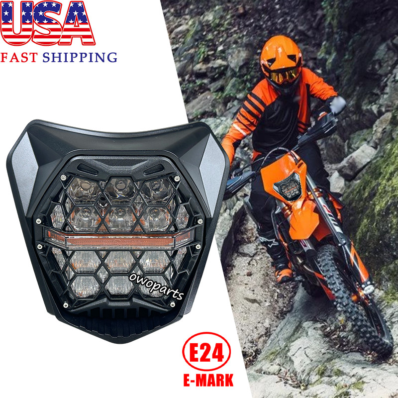 LED Headlight For KTM EXC EXCF SX SXF XC XCF XCW 150 250 300 350 450 690 SMC R